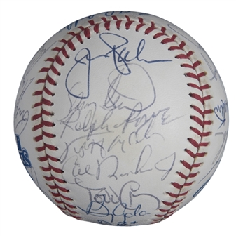 1983 World Series Champion Baltimore Orioles Team Signed World Series Kuhn Baseball With 25 Signatures Including Ripken & Palmer (JSA)